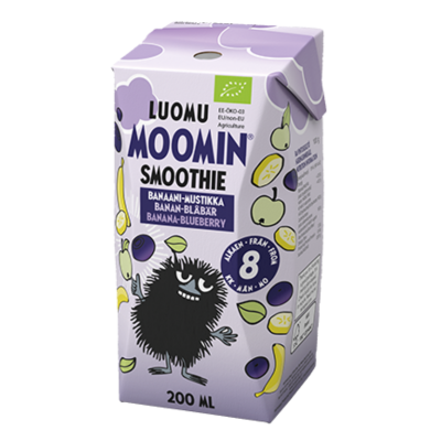 Sinh tố hữu cơ Moomin chuối việt quất 2 dl